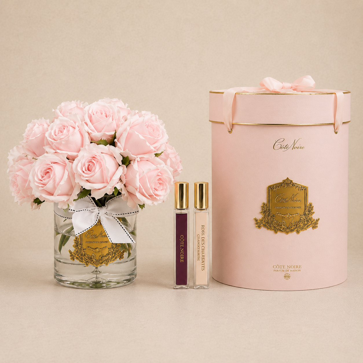 Cote Noire Luxury Grand Rose Bud Bouquet | French Pink