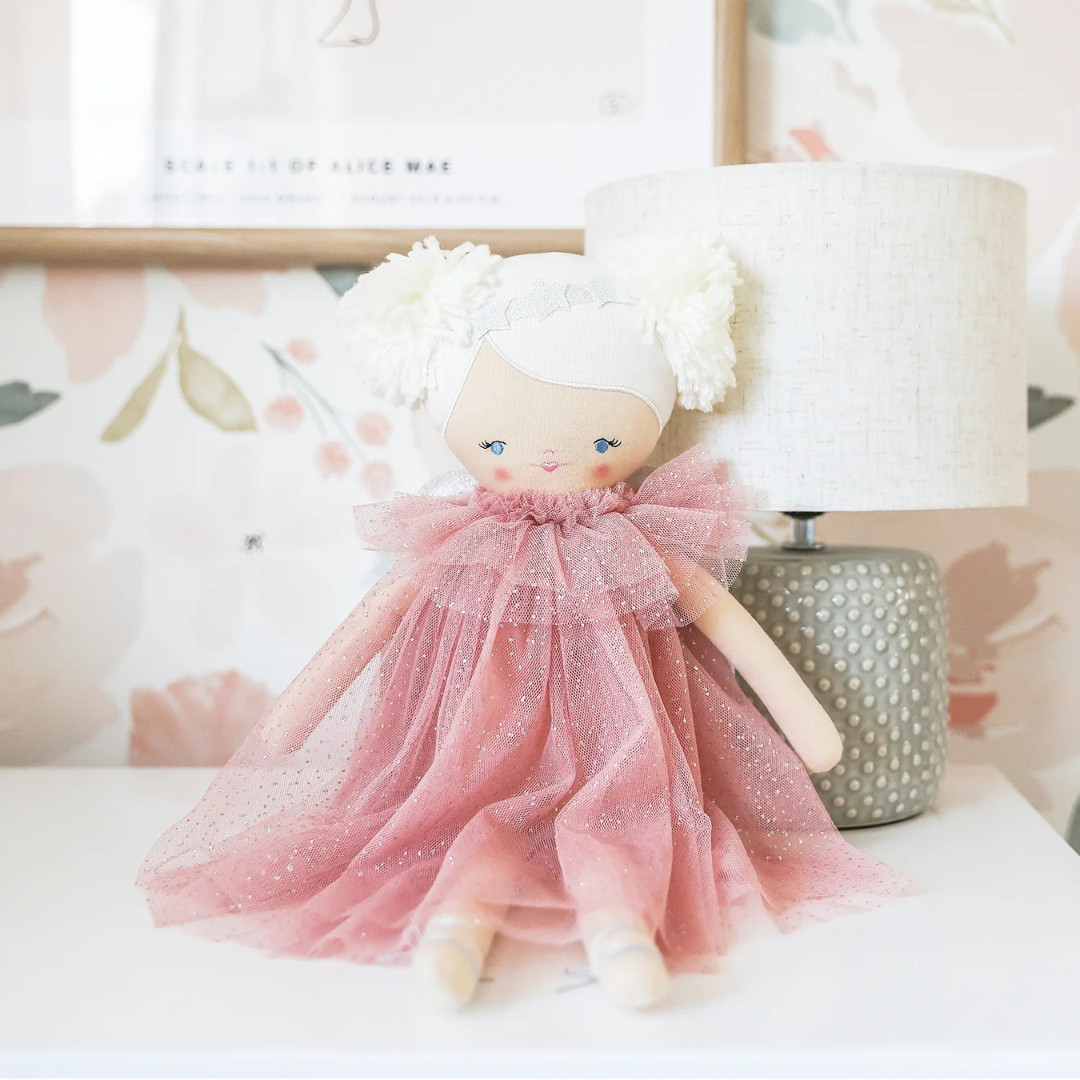 Ava Angel Doll Blush Silver