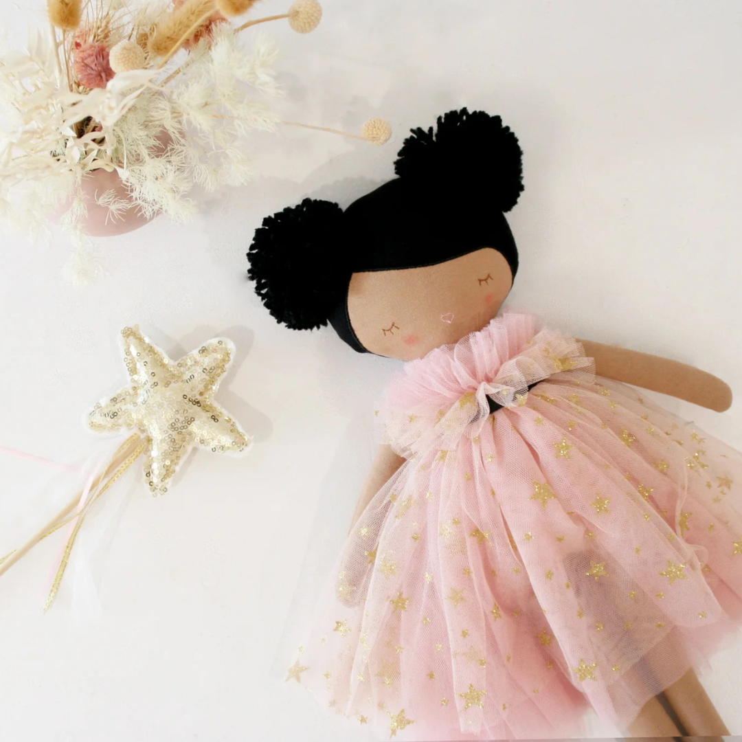 Alimrose Halle Ballerina Doll (Light Brown & Ebony