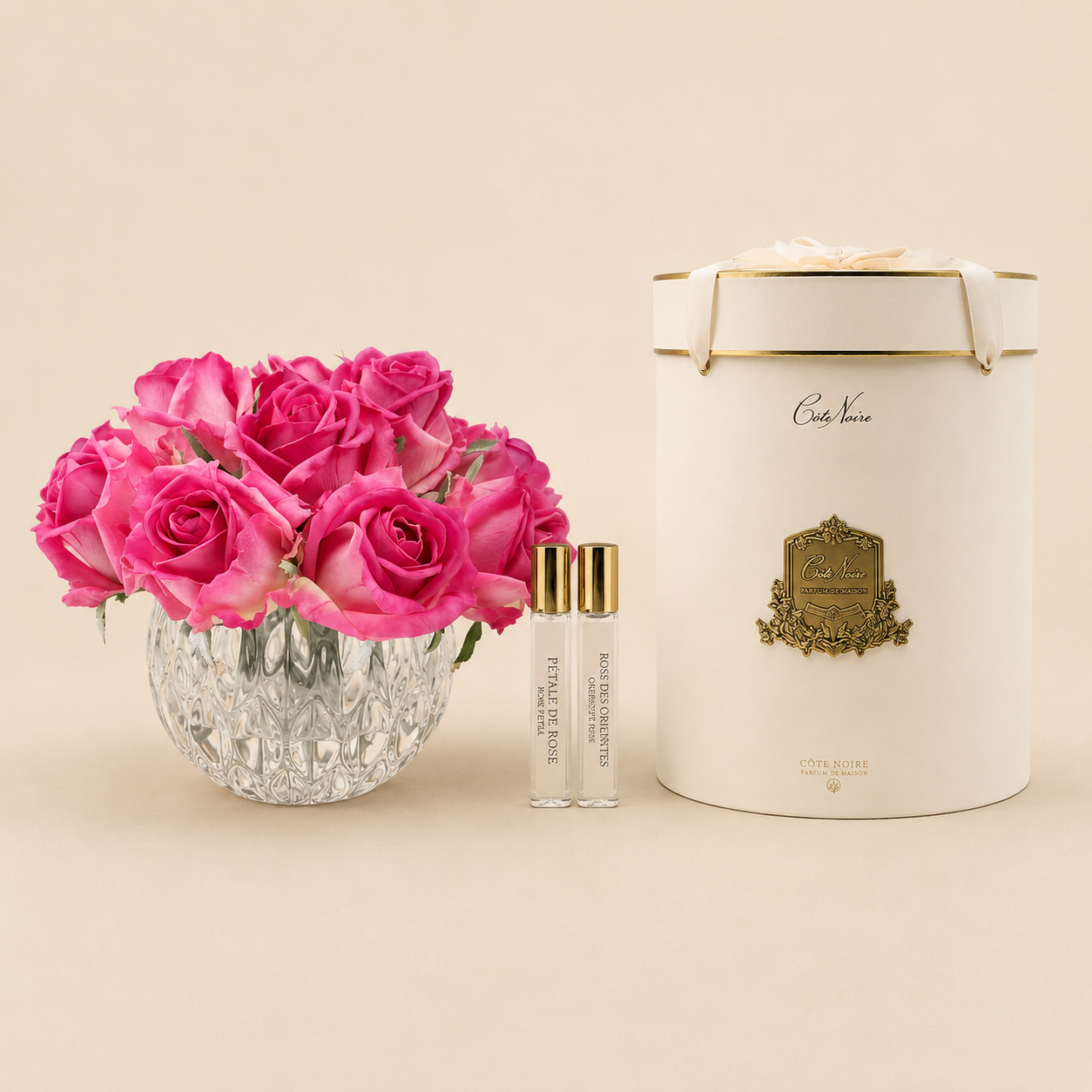 Cote Noire 13 Rose Round Bouquet | Magenta