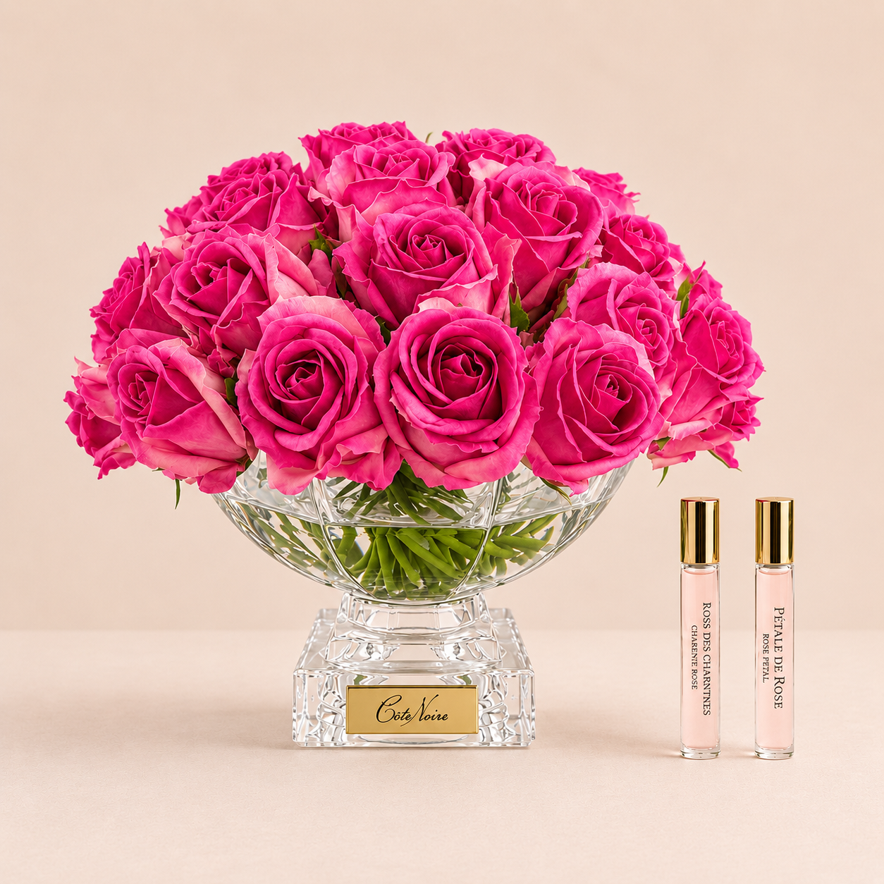 Cote Noire Luxury 37 Rose Bud Bouquet | Magenta