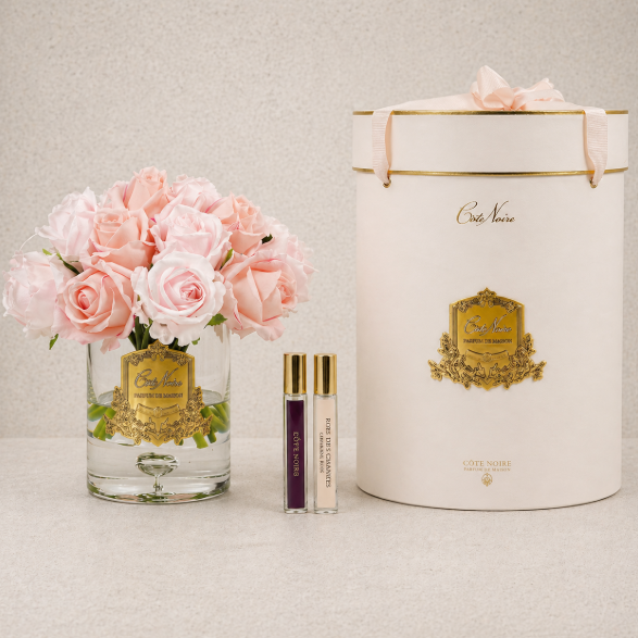 Cote Noire Luxury Grand Rose Bud Bouquet | Mixed Pink