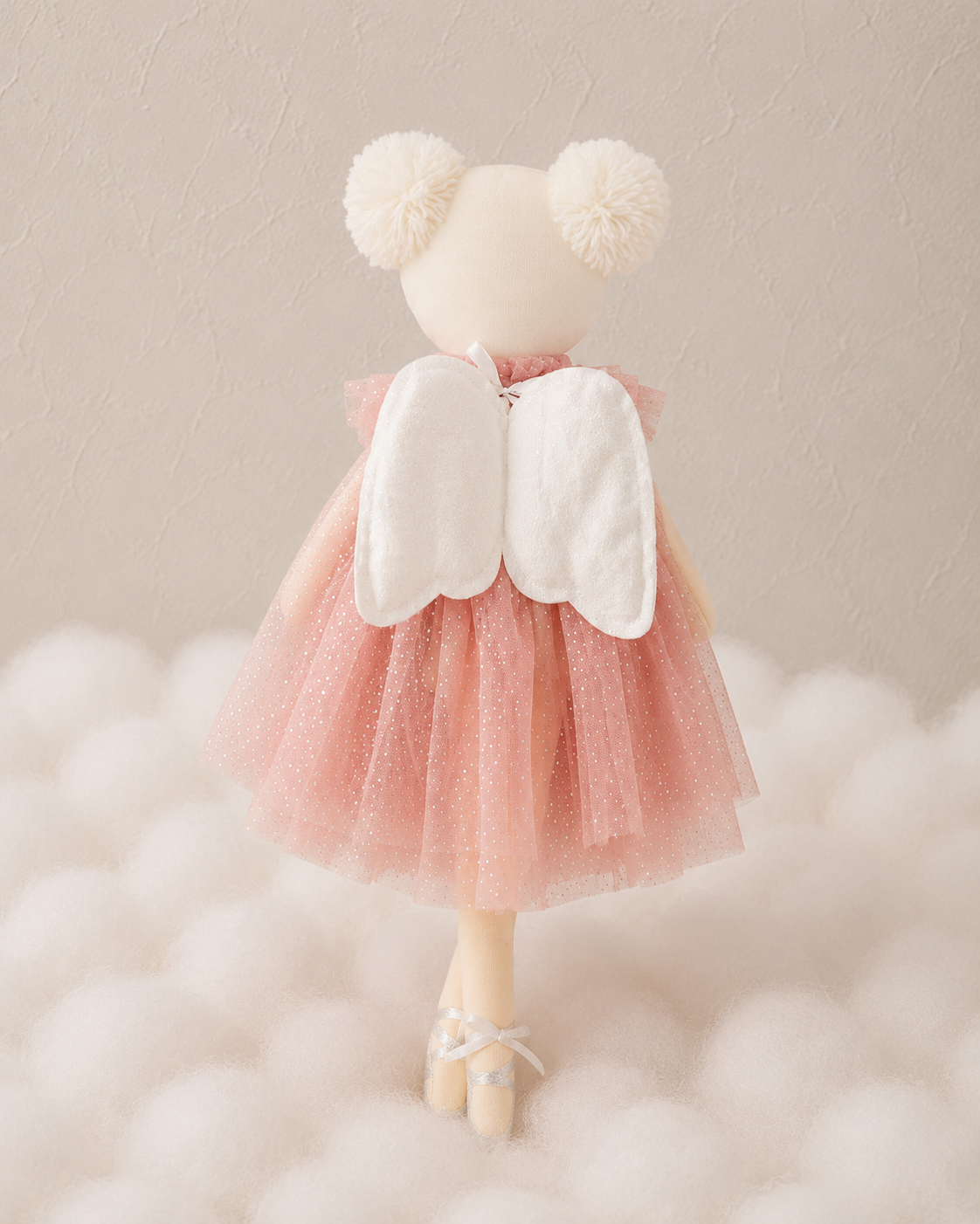 Ava Angel Doll Blush Silver