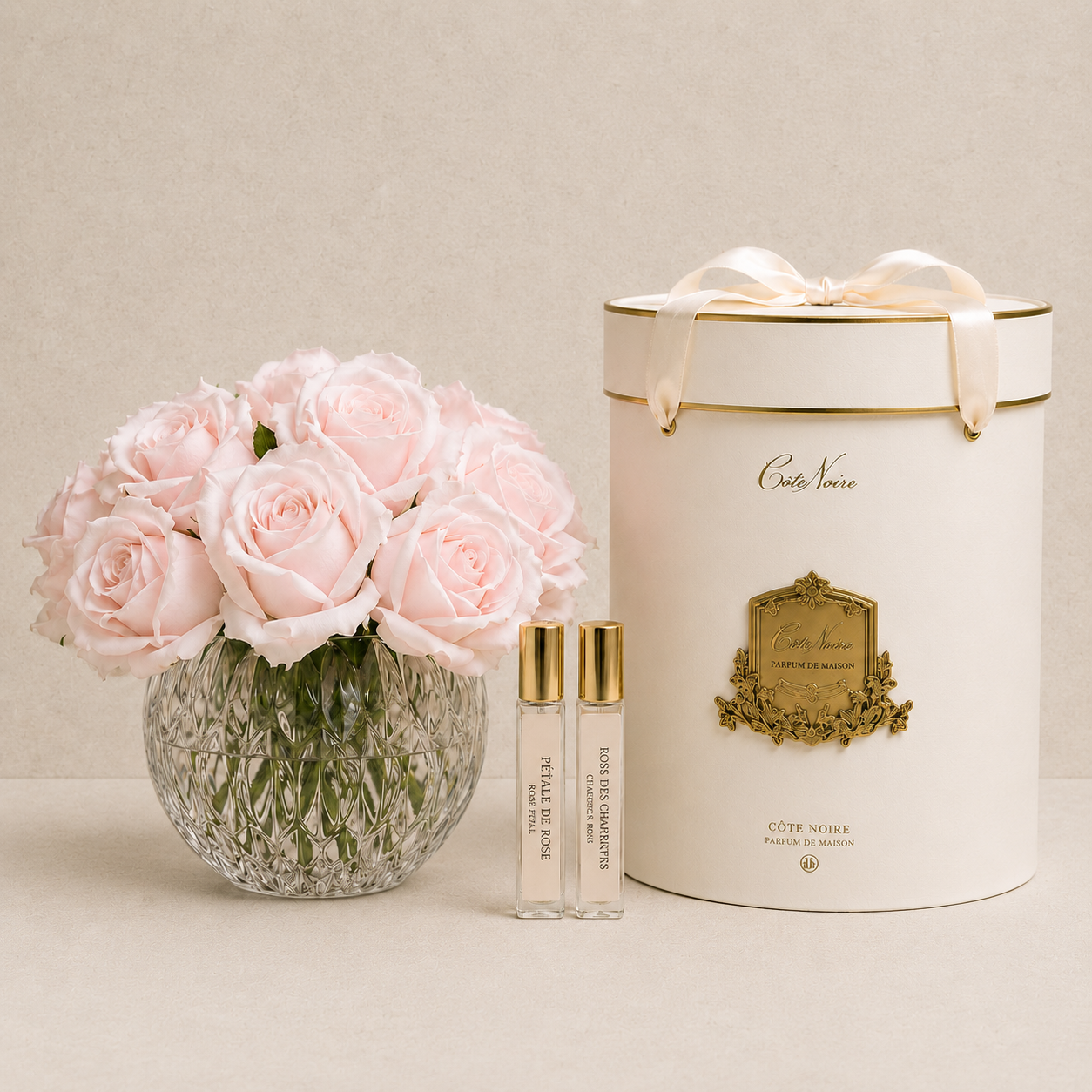 Cote Noire 13 Rose Round Bouquet | French Pink
