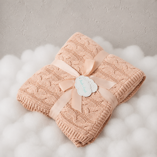 Aurora Cable Knit Baby Blanket | Jiggle & Giggle