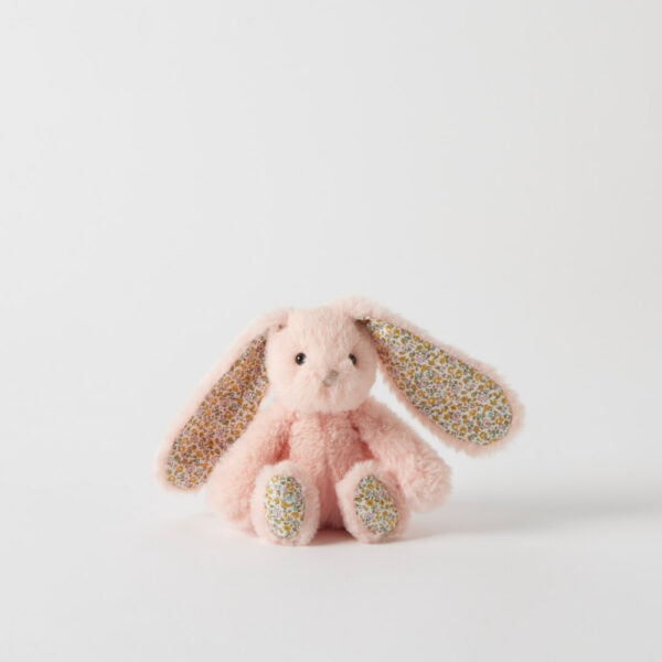 Floral Peach Bunny Rattle | Jiggle & Giggle