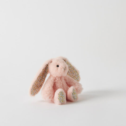 Floral Peach Bunny Rattle | Jiggle & Giggle