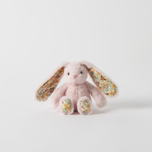 Floral Pink Bunny Rattle | Jiggle & Giggle