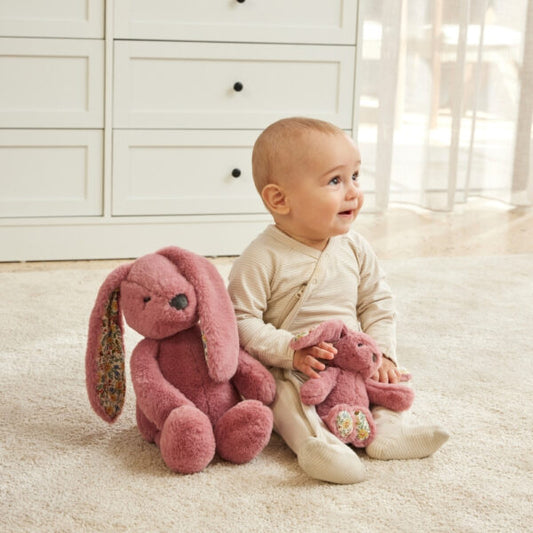 Floral Raspberry Bunny Medium | Jiggle & Giggle