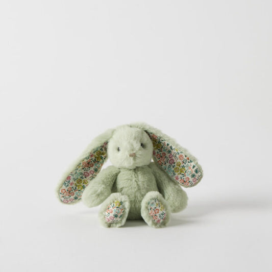 Floral Mint Bunny Rattle | Jiggle & Giggle