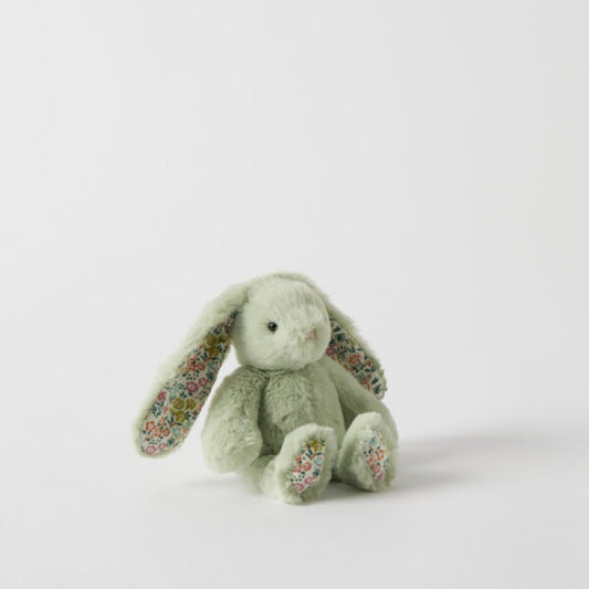 Floral Mint Bunny Rattle | Jiggle & Giggle