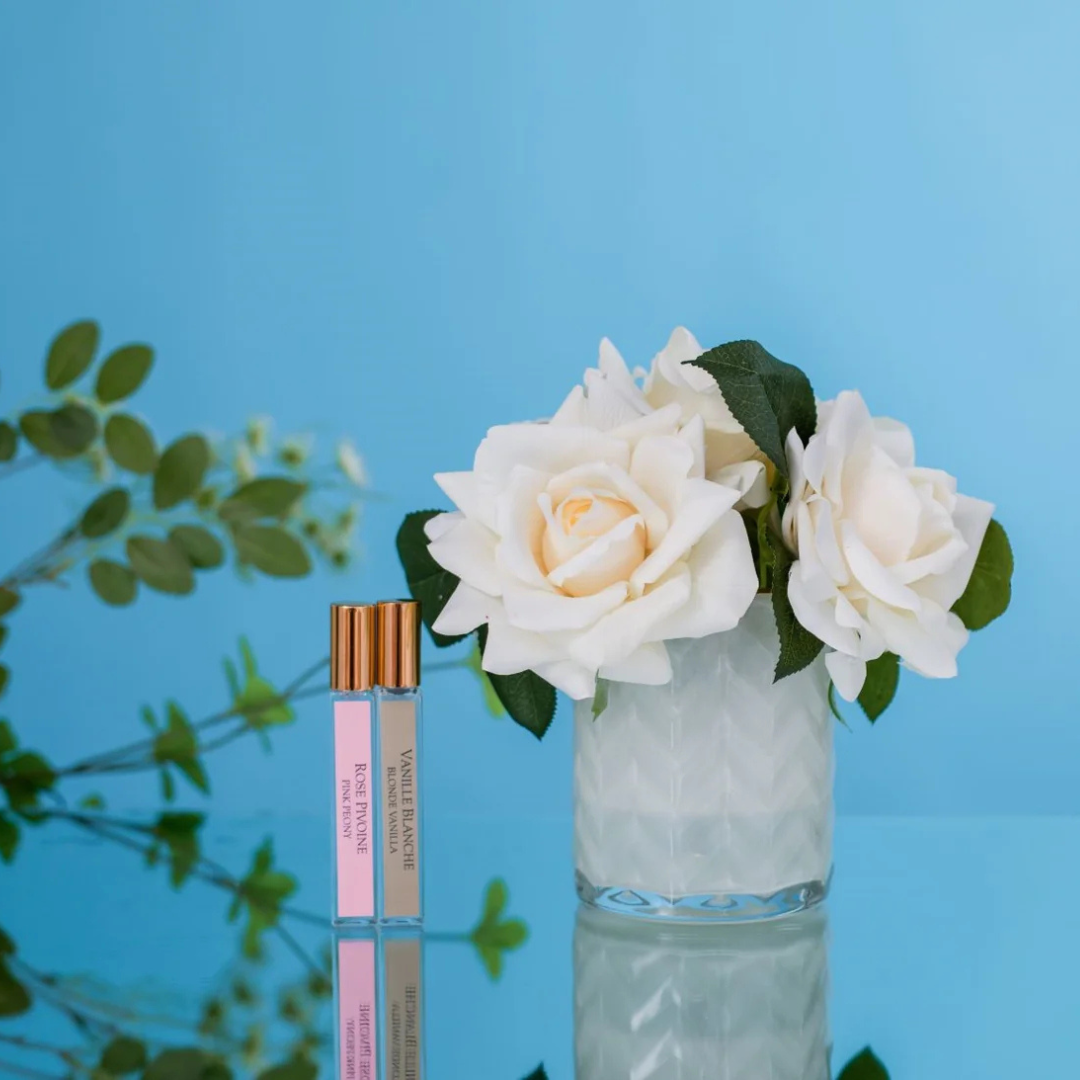 Cote Noire - Herringbone Flower Cream - Champagne Rose