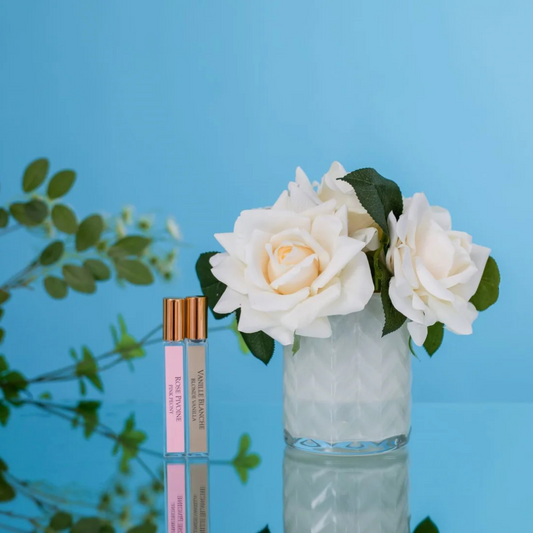 Cote Noire - Herringbone Flower Cream - Champagne Rose