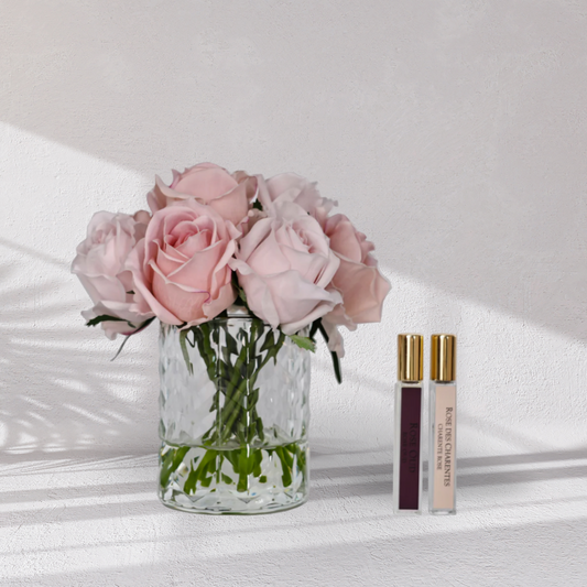 Cote Noire Herringbone Flower - Mixed Rose Buds