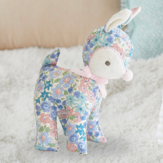Baby Deer Rattle Liberty Blue