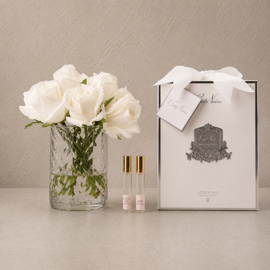 Cote Noire Herringbone Rose Buds | Ivory