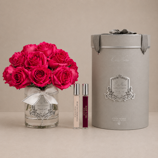 Cote Noire Luxury Grand Rose Bud Bouquet | Magenta
