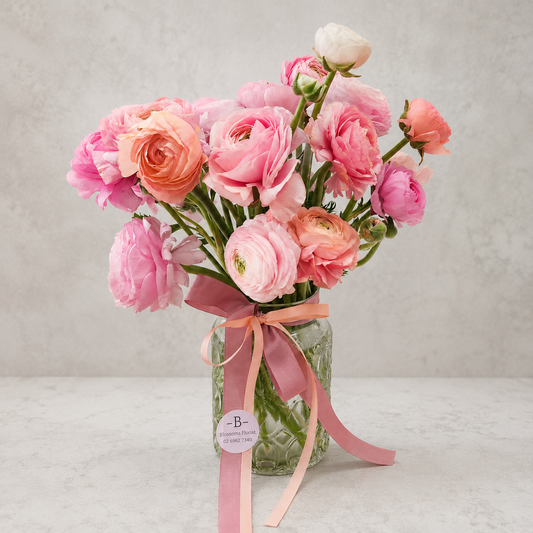 Five Acre Florets Ranunculus Vase