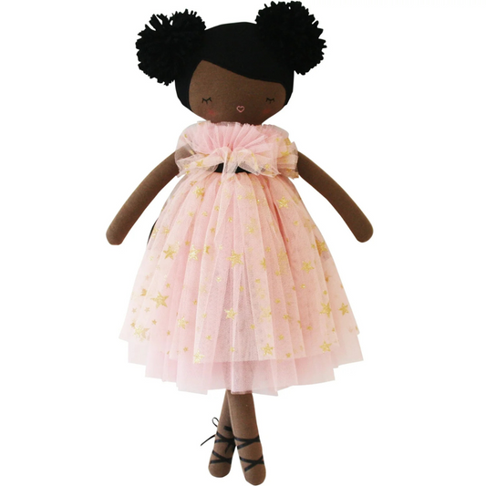 Alimrose Halle Ballerina Doll  (Darker Brown & Ebony)