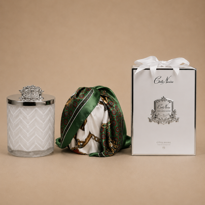 Cote Noire | Limited-Edition Herringbone Candles, Scarf & Brooch