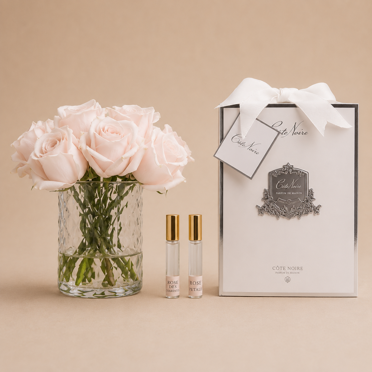Cote Noire Herringbone Rose Buds | French Pink