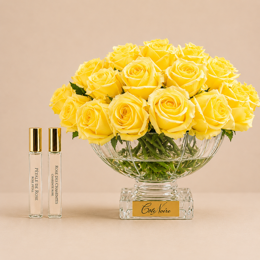 Cote Noire Luxury 37 Rose Bud Bouquet | Yellow