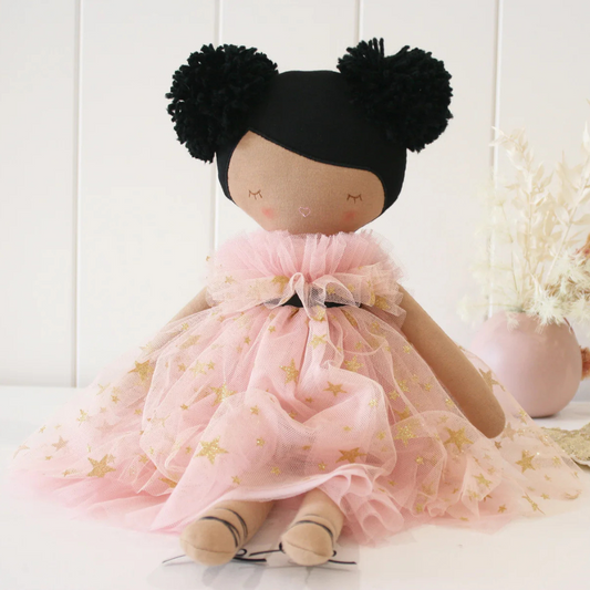 Alimrose Halle Ballerina Doll (Light Brown & Ebony