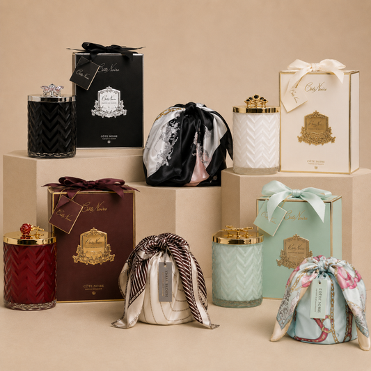 Cote Noire | Limited-Edition Herringbone Candles, Scarf & Brooch