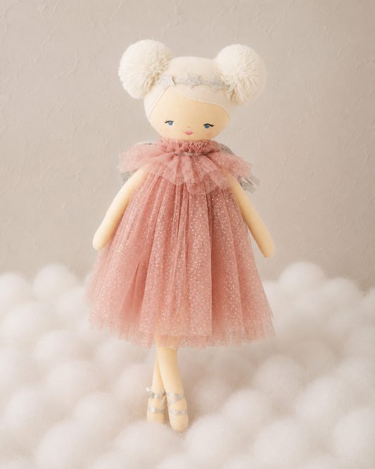 Ava Angel Doll Blush Silver
