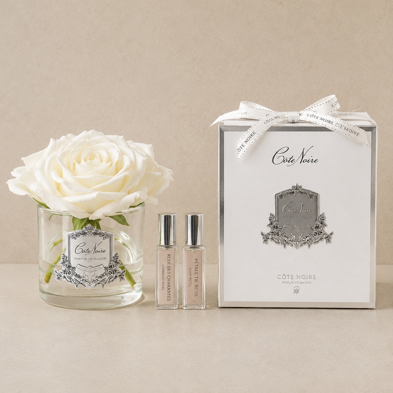 Cote Noire Perfumed Roses Five Heads | Ivory
