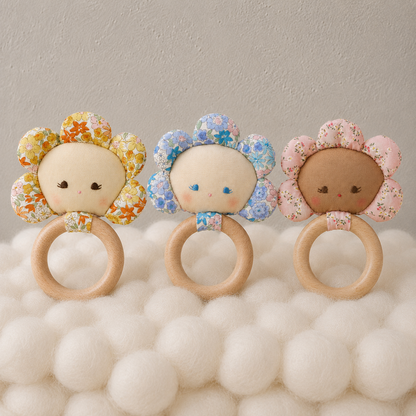 Flower Baby Teether Rattle | Jiggle & Giggle