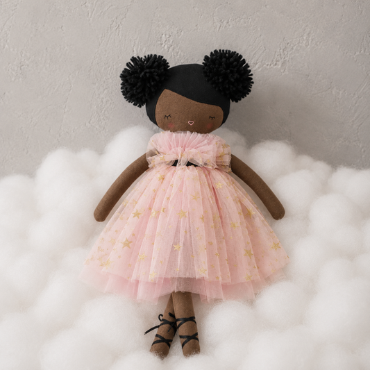 Alimrose Halle Ballerina Doll  (Darker Brown & Ebony)