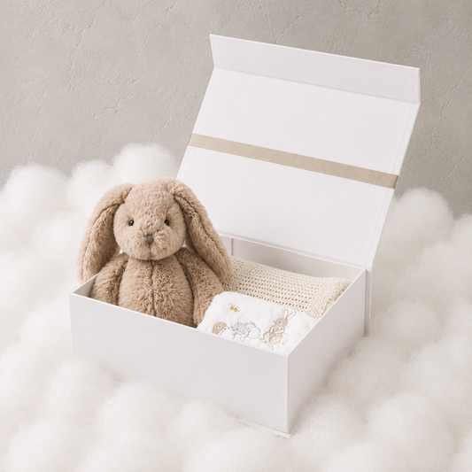 Taupe Bunny Hamper Gift Set | Jiggle & Giggle