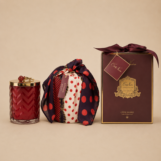 Cote Noire Herringbone Candle | Rose Oud