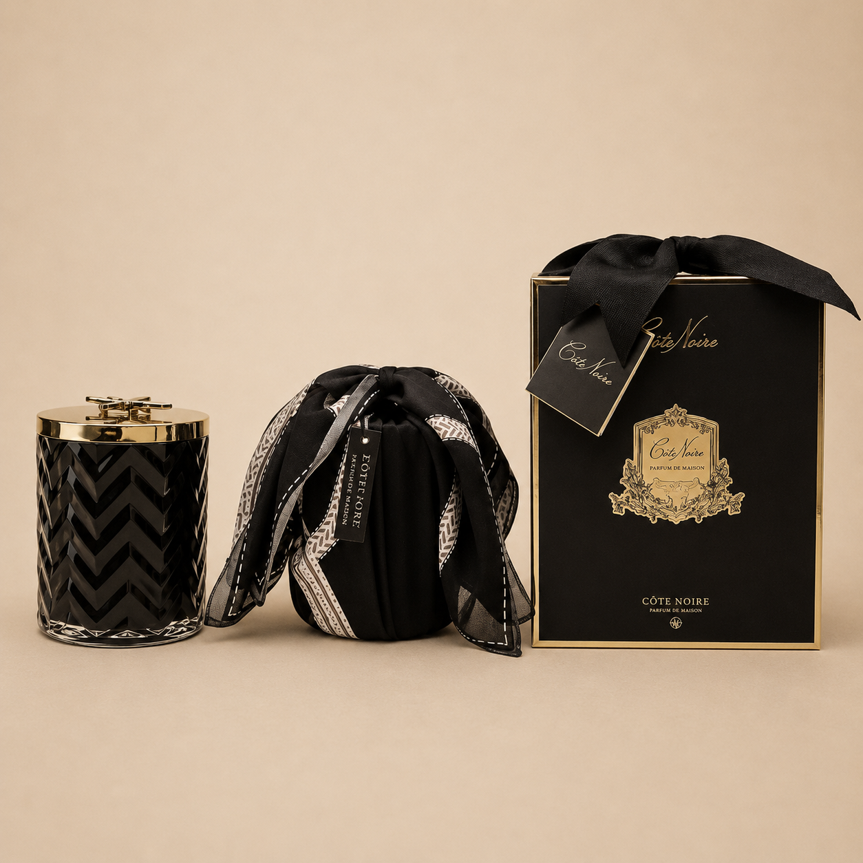 Cote Noire Herringbone Candle | Queen of the Night