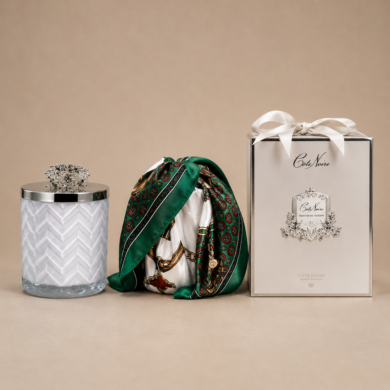 Cote Noire Herringbone Candle | Belle Epoque