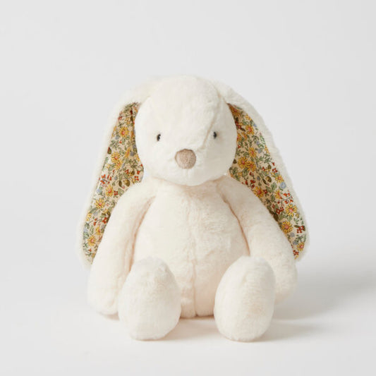 Floral White Bunny Medium | Jiggle & Giggle