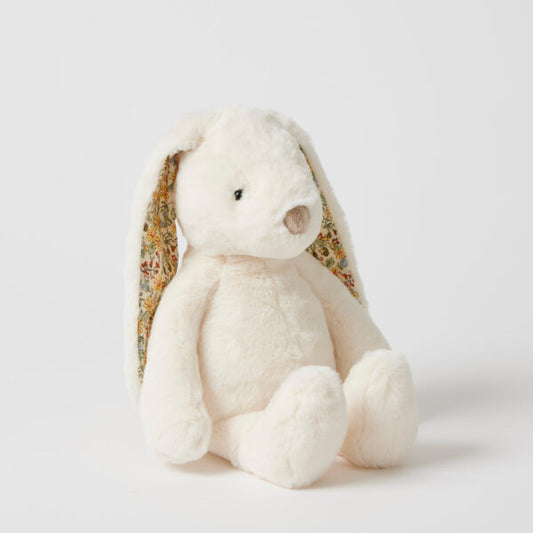 Floral White Bunny Medium | Jiggle & Giggle