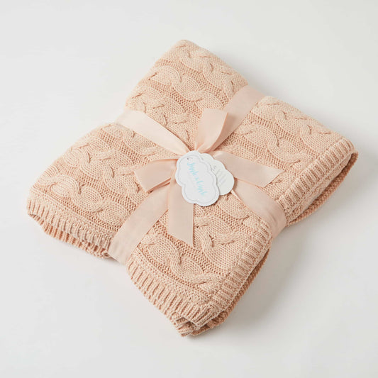 Aurora Cable Knit Baby Blanket | Jiggle & Giggle