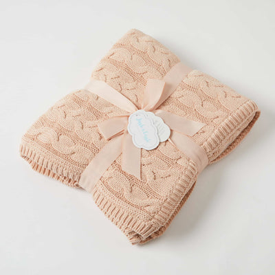 Aurora Cable Knit Baby Blanket | Jiggle & Giggle