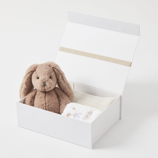 Taupe Bunny Hamper Gift Set | Jiggle & Giggle