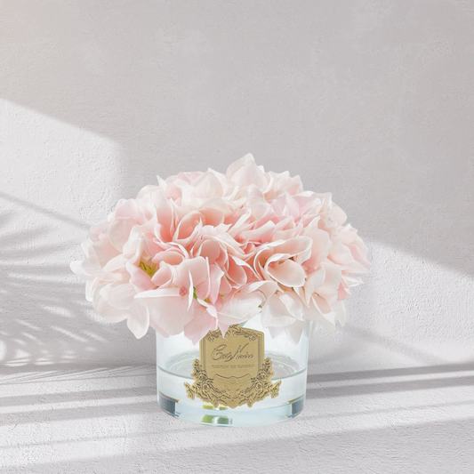 Cote Noire Perfumed Natural Touch Hydrangeas - Pink Blush - Pink Box