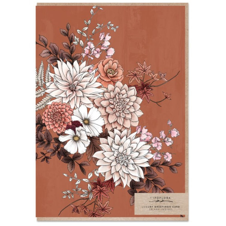 Rust Bouquet Blank Card