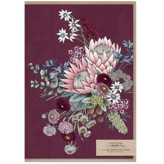 Plum Bouquet Blank Card