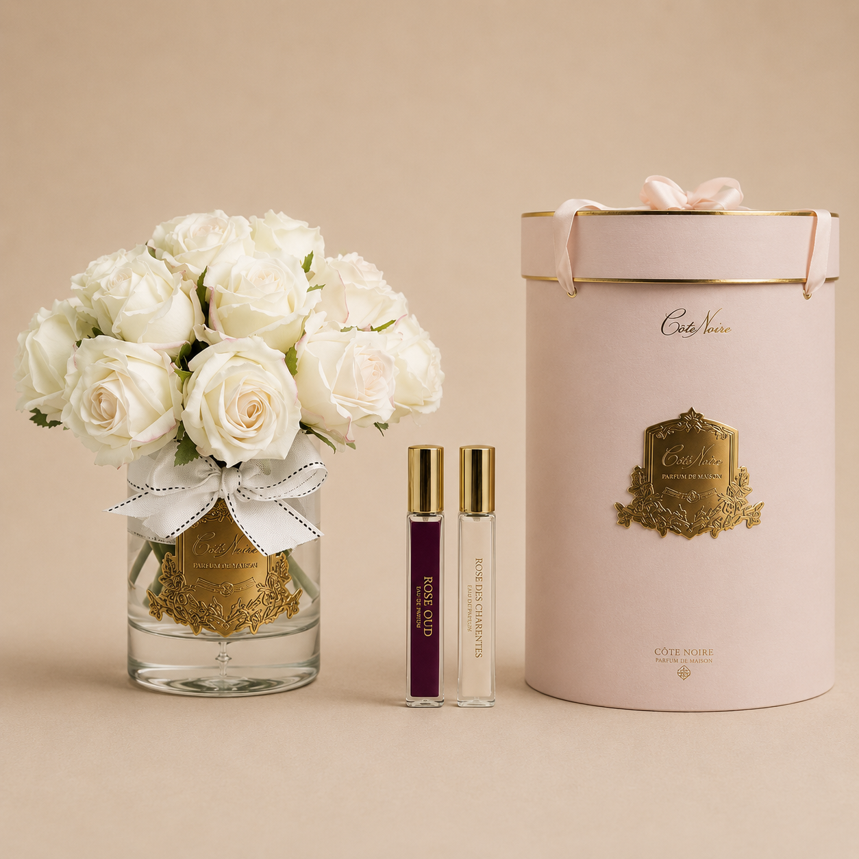 Cote Noire Luxury Grand Rose Bud Bouquet | Pink Blush