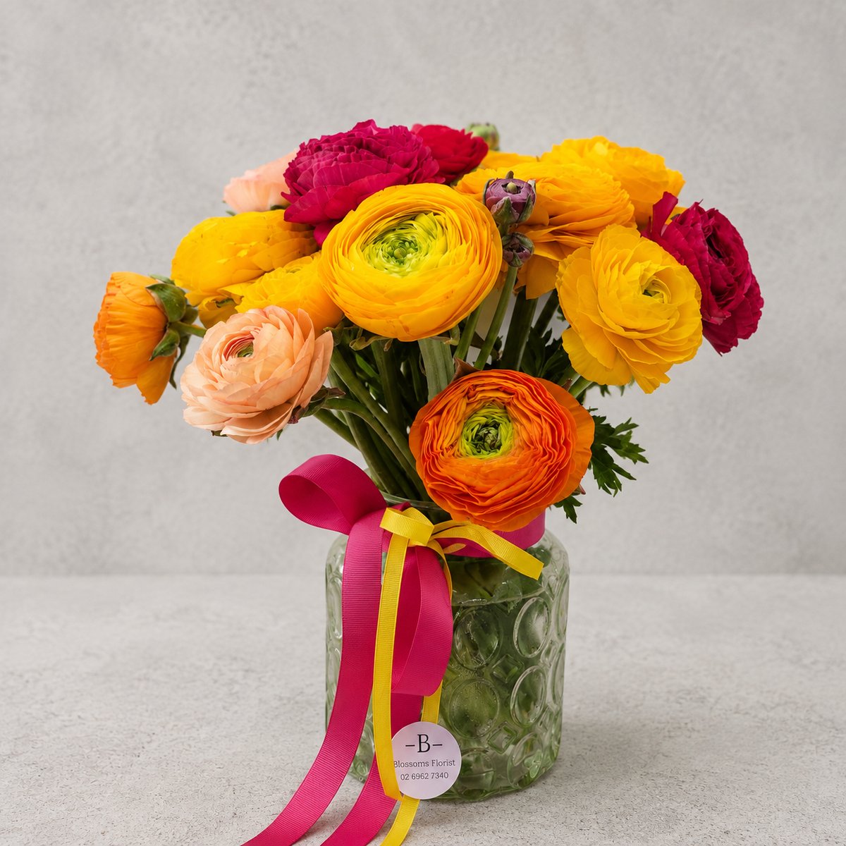 Five Acre Florets Ranunculus Vase