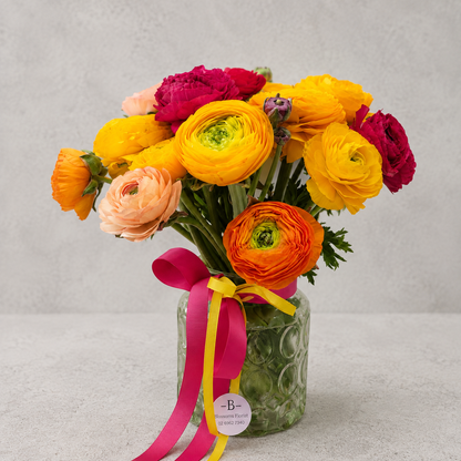 Five Acre Florets Ranunculus Vase