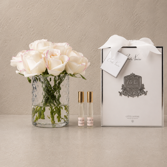 Cote Noire Herringbone Rose Buds | Pink Blush