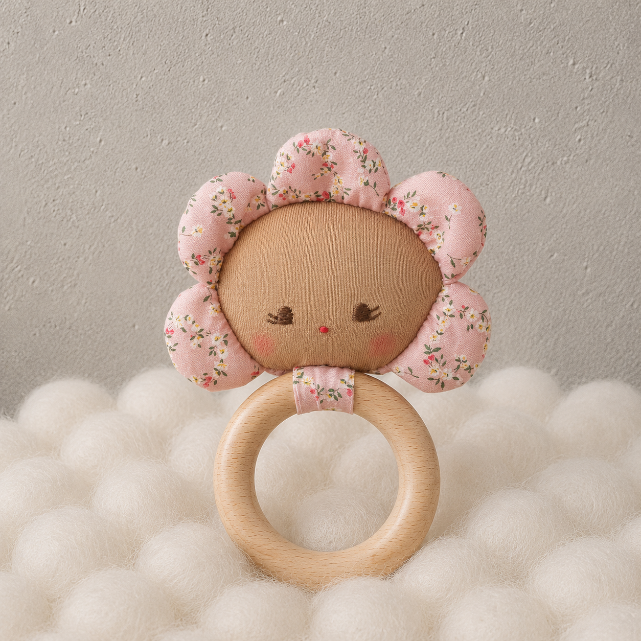 Flower Baby Teether Rattle | Jiggle & Giggle