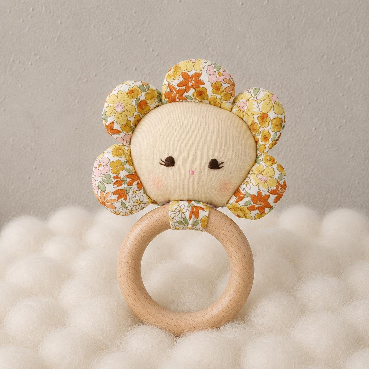 Flower Baby Teether Rattle | Jiggle & Giggle
